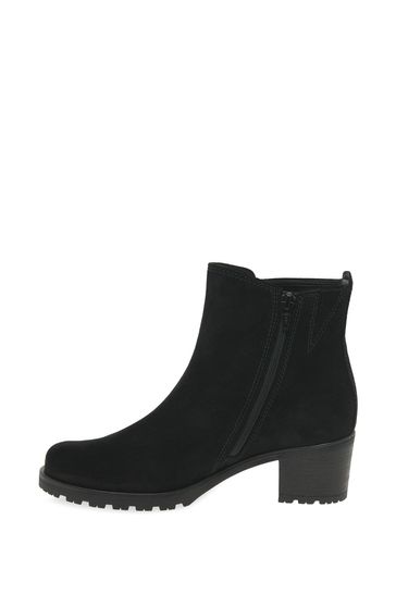 Buy Gabor Delight Black Suede Ankle Black Boots from the Laura