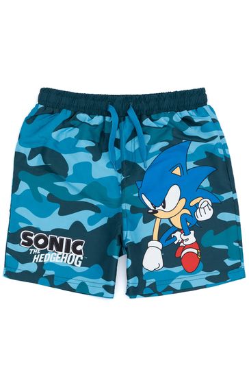 Vanilla Underground Blue Boys Sonic The Hedgehog Licencing Swim Shorts