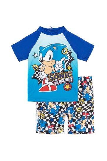 Vanilla Underground Blue Sonic The Hedgehog 2 Piece Swim Set