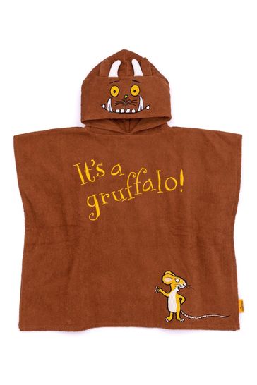 Vanilla Underground Brown Gruffalo Kids Character Towel Poncho