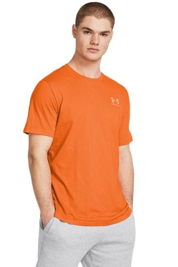 Under Armour Orange Left Chest Logo T-Shirt