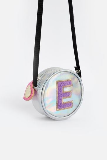 Silver E Mini Initial Bag