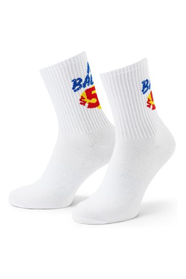 Buy New Balance White Multipack 574 Graphic Midcalf Socks from