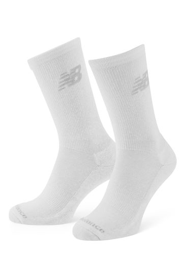 New Balance White Sports cushioned Crew Socks