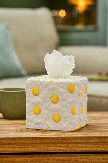 Yellow Daisy Tissue Box