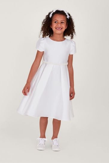 Monsoon grey outlet flower girl dress