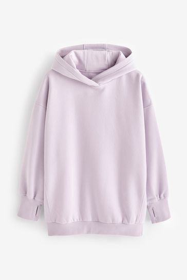 Buy Lilac Purple Oversized Relaxed Fit Active Longline Overhead Hoodie from Next Oman