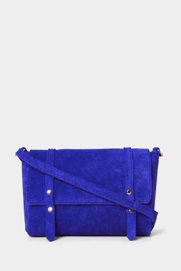 Joe Browns Blue Colour Pop Mini Suede Bag