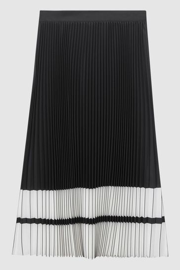 High waisted pleated skirt cheap online