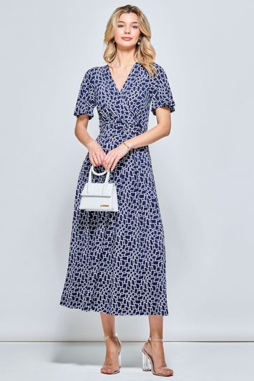 Blue angel print dress store