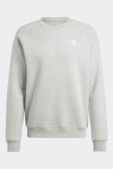Buy Grey adidas Originals Trefoil Essentials Crew Neck Sweatshirt from Next Bahrain