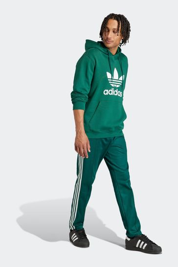 Adidas originals trefoil hoodie green hot sale