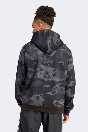 Adidas grey top camo hoodie