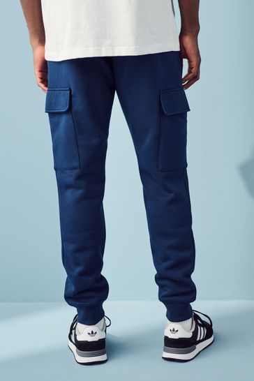 Buy adidas Originals Blue Trefoil Essentials Cargo Joggers from