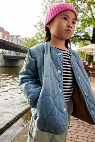 Blue Denim Heart Quilt Jacket 3 16yrs
