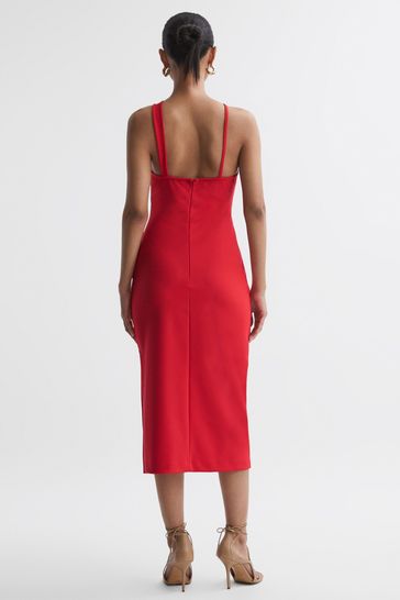 Buy Reiss Red Halle Bodycon Cut Out Midi Dress from Next France