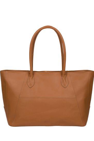 Tan sales leather shopper