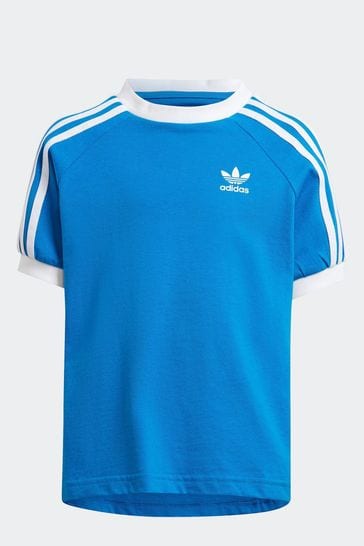 Adidas t shirt deals 3 stripes blue