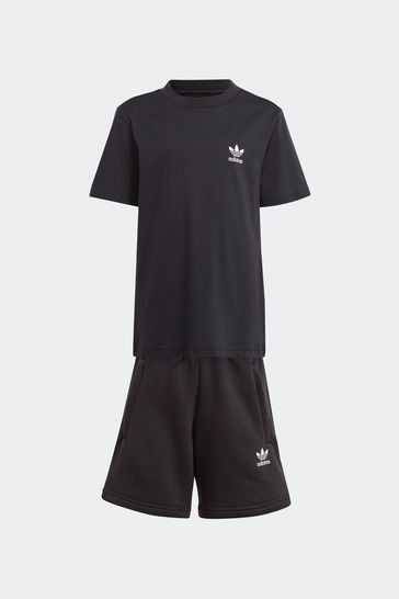 adidas Originals Short Black T-Shirt Set