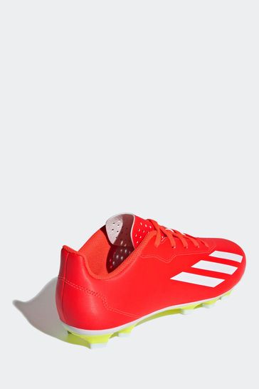 adidas Red White Football X Crazyfast Club Flexible Ground Kids Boots