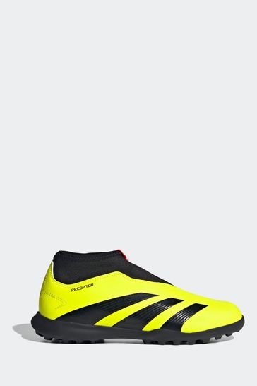 adidas Yellow Football Predator 24 League Laceless Turf Kids Boots