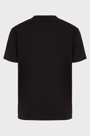 Ea7 Emporio Armani logo-print performance polo shirt - Black