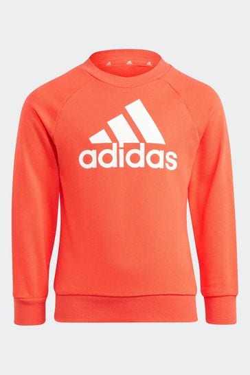adidas Orange Sportswear Essentials Logo French Terry Sweatshirt