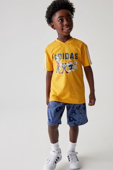 adidas Orange/Navy Sportswear Adidas X Disney Mickey Mouse T-Shirt Set