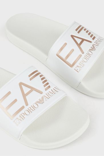 Emporio Armani EA7 Womens Logo Sliders