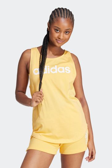 adidas Yellow Sportswear Essentials Loose Logo Tank Top