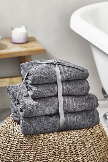 Charcoal Grey 4 Piece Towel Bale