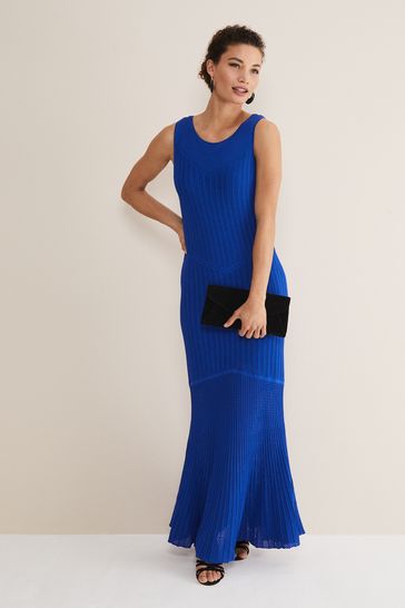 Phase eight store blue maxi dress