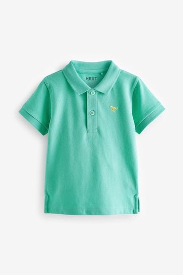 Green Short Sleeve Plain Polo Shirt (3mths-7yrs)