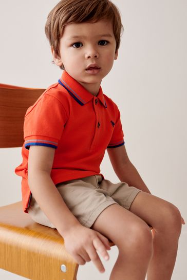 Buy Red Short Sleeve Plain Polo Shirt 3mths 7yrs from Next Canada