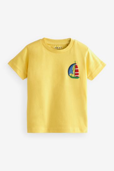 Buy Yellow Blue Short Sleeve Character T Shirts 3 Pack 3mths 7yrs