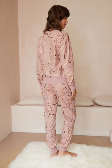 Pink Star Foil Supersoft Cosy Pyjamas