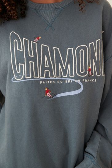 Champion quilted ski sweatshirt top