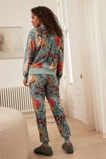 Teal Next - bei und Buy Blue Bequemer Deutschland Woodland superweicher Pyjama