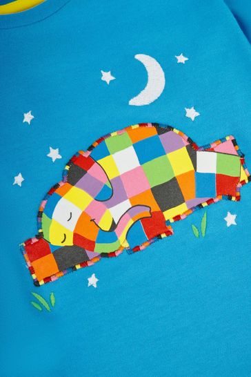 Buy JoJo Maman Bebe Blue Kids Elmer Applique Jersey Pyjamas from Next Turkey