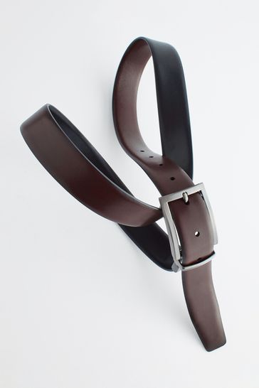 Black and brown leather clearance belt