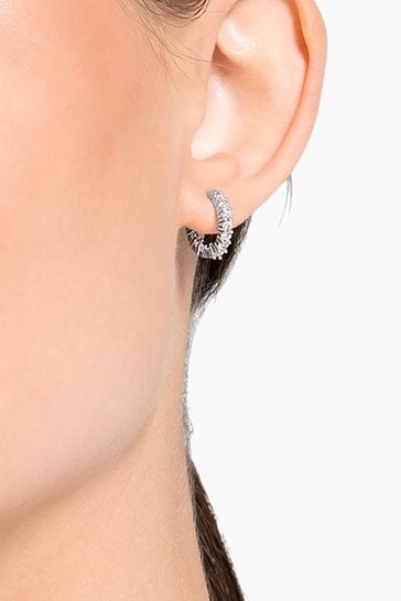 Swarovski Silver Vittore Mini Hoop Earrings