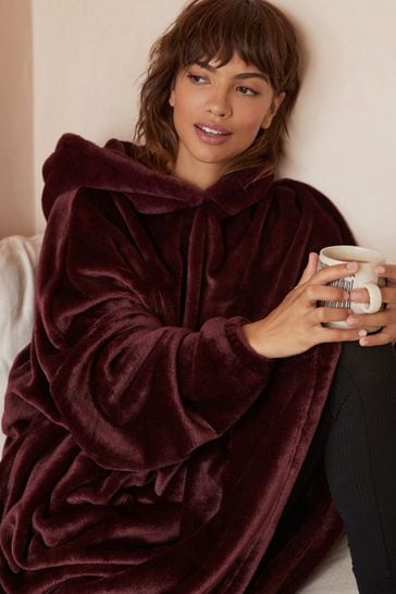 Berry Oversized Blanket Hoodie