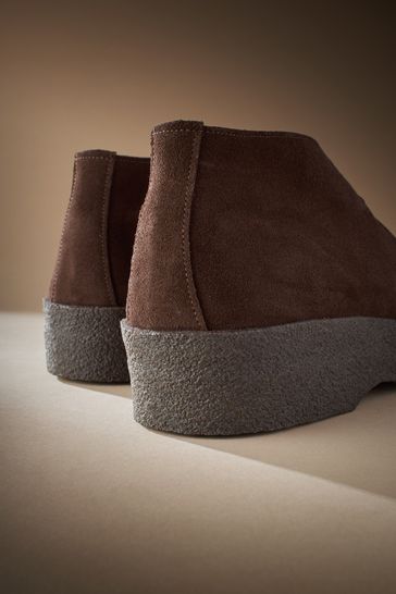 Buy Brown Suede Sanders for Next Crepe Chukka Boots from Next USA