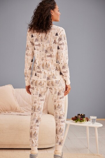 Waffle hot sale print pajamas