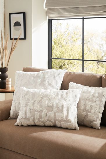 White Valencia Velvet 43 x 43cm Cushion