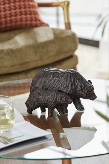 Brown Textured Bears Ornament