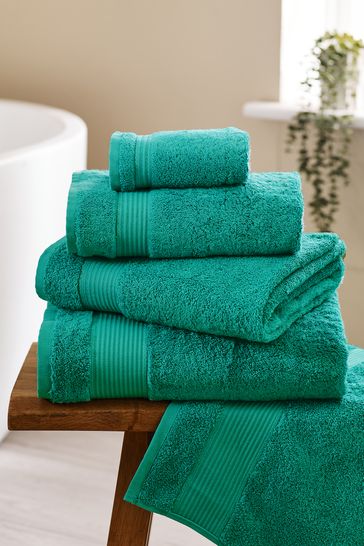 Buy Green Egyptian Cotton Towel from Next Poland