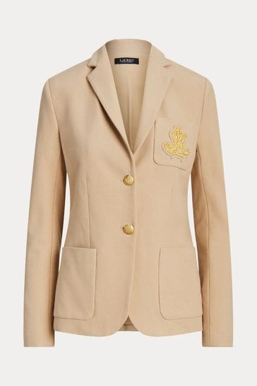 Lauren Ralph Lauren Cotton Pique Anfisa Crest Blazer