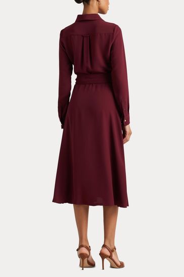 Ralph lauren burgundy dress discount
