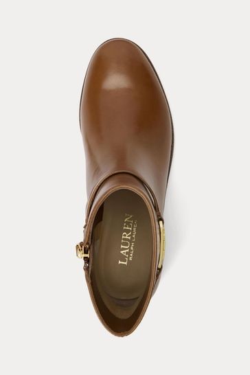 Buy Lauren Ralph Lauren Briela Burnished Leather Boots from Next